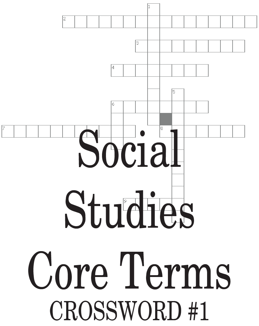Social Studies Core Terms Crossword Puzzle 1 Student Handouts