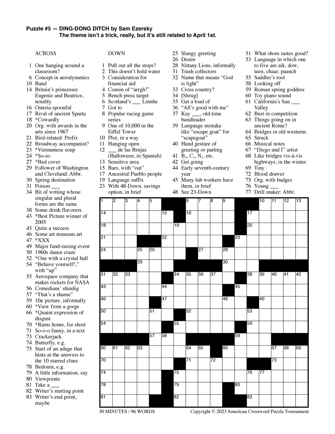 Hardest Crossword Puzzle Printable Hardest Crossword Puzzle Printable