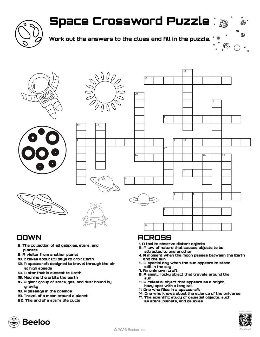 Childrens Printable Crossword Puzzles