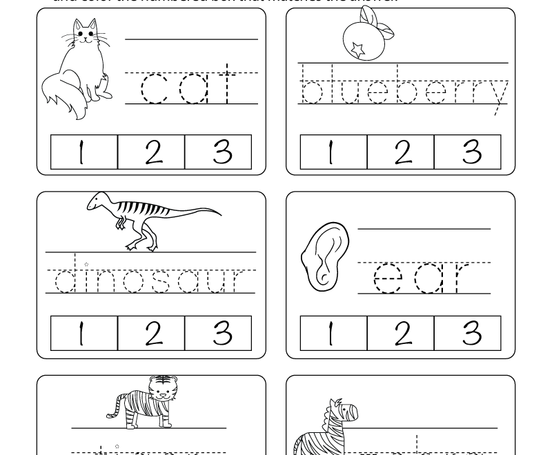 Spelling Crossword Puzzle Worksheet For 1st Grade Free Printable