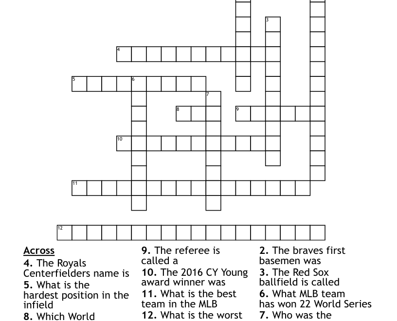 Sports Trivia For Alex Crossword WordMint