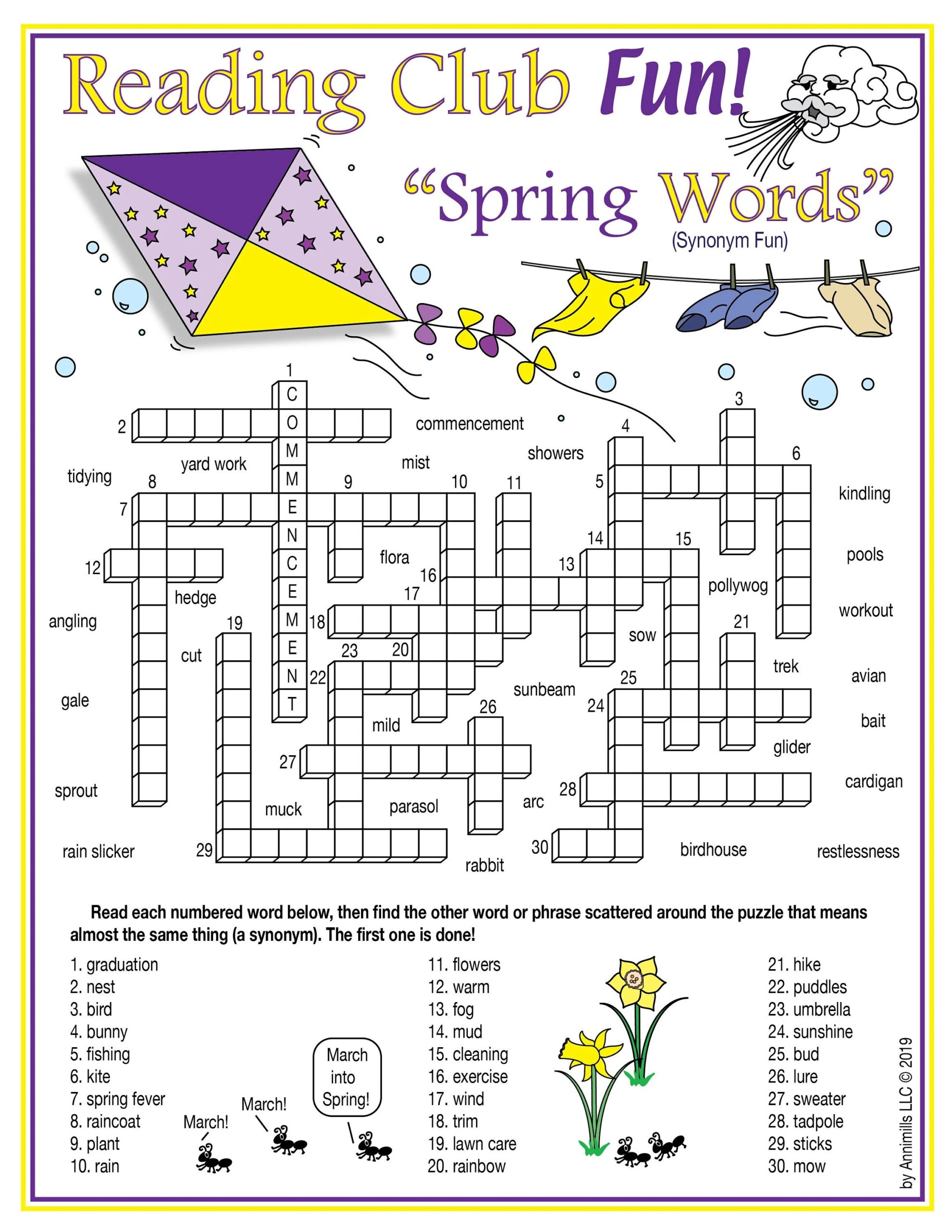 Vocabulary Crossword Puzzle Printable Vocabulary Crossword Puzzle Printable