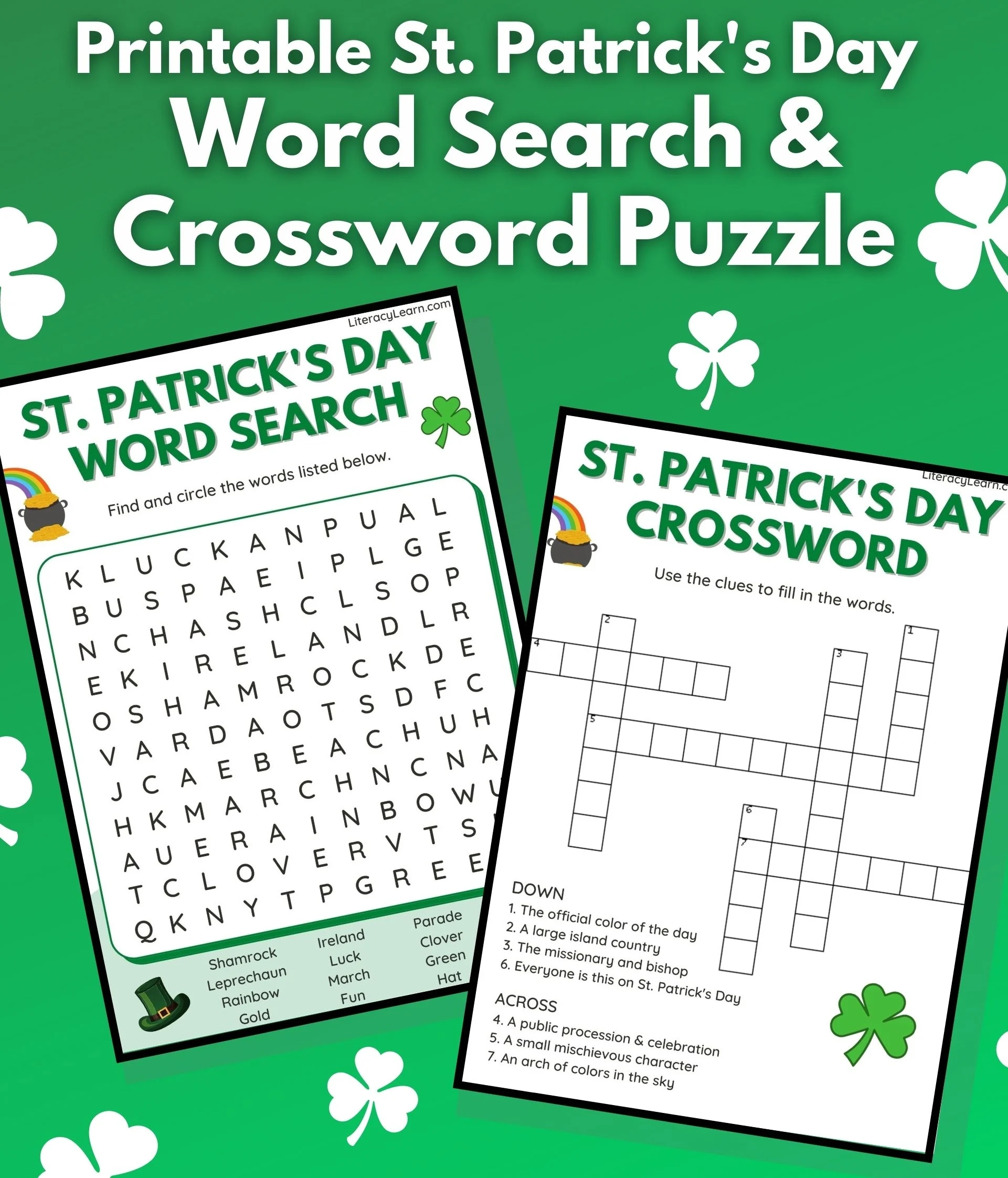 Printable Crossword Puzzles For Third Graders