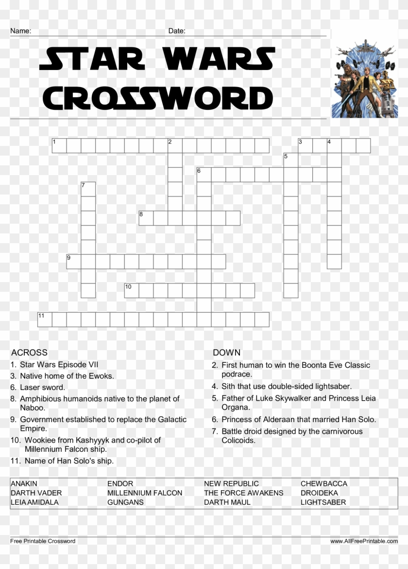 Star Wars Crossword Game Star Wars Printable Game Clipart 91646 PikPng Star Wars Crossword Game Star Wars Printable Game Clipart 91646 PikPng