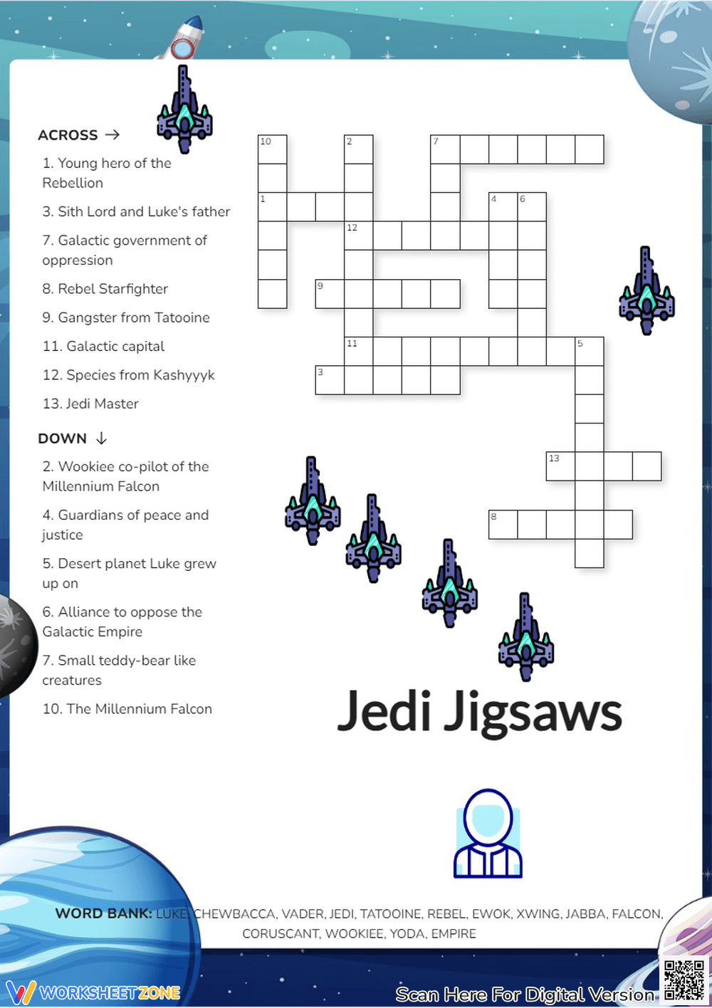 Free Printable Star Wars Crossword Puzzle
