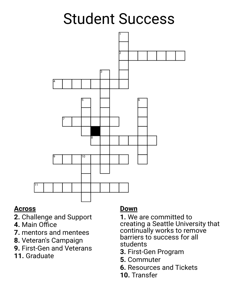 Student Success Crossword WordMint Student Success Crossword WordMint