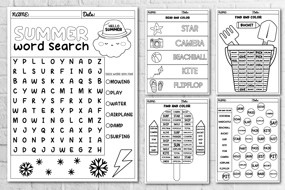 SUMMER Vocabulary Activities Word Search Crossword Word Scramble End Of The Year Puzzles Teaching Resources SUMMER Vocabulary Activities Word Search Crossword Word Scramble End Of The Year Puzzles Teaching Resources