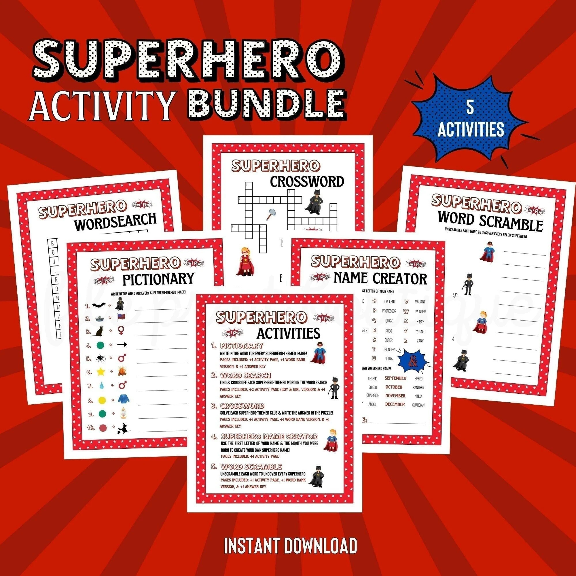 Superhero Printable Kid s Activities Superhero Crossword Superhero Pictionary Superhero Kids Activities Superhero Party 5 Games Etsy Superhero Printable Kid s Activities Superhero Crossword Superhero Pictionary Superhero Kids Activities Superhero Party 5 Games Etsy