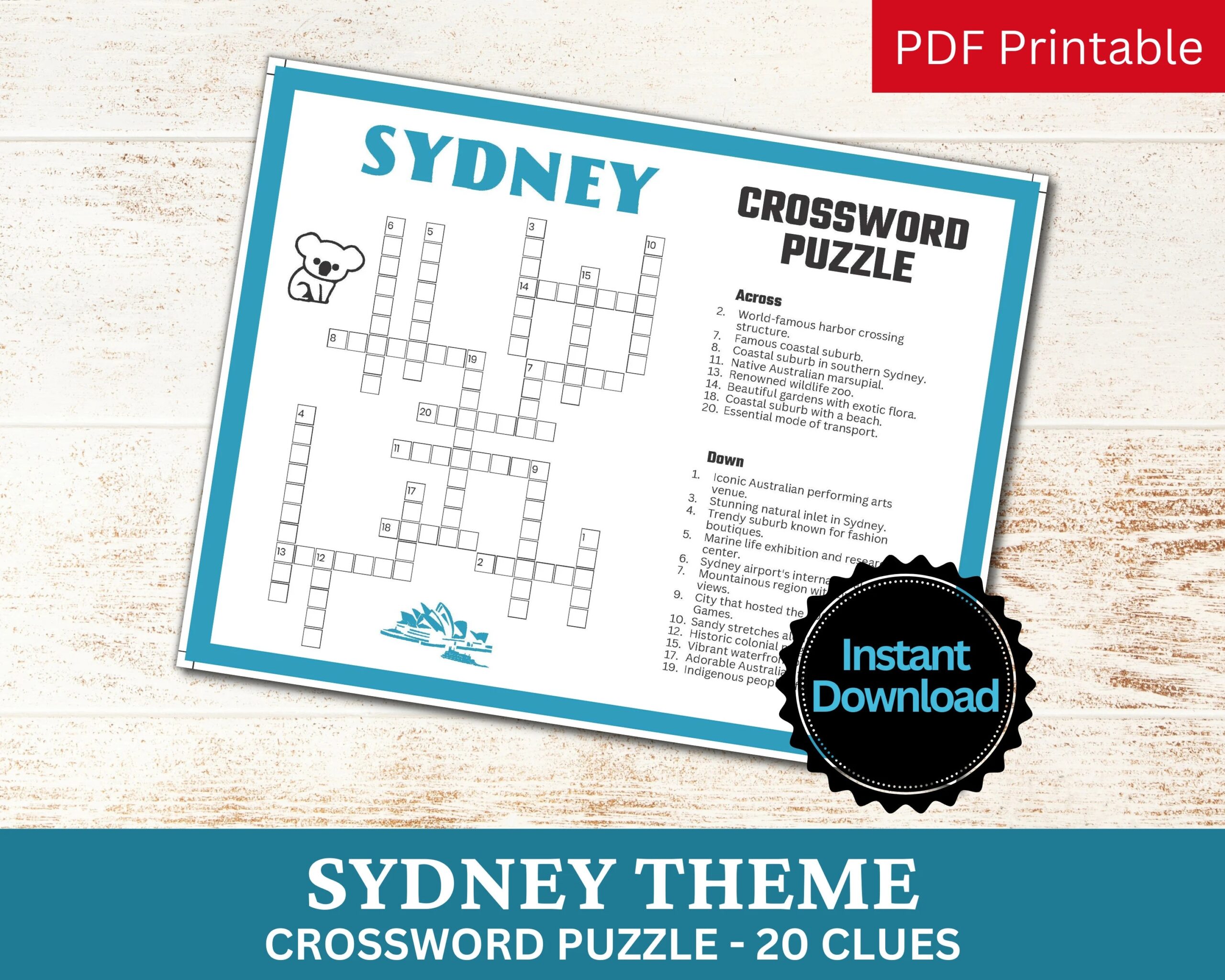 Australian Crossword Puzzles Printable
