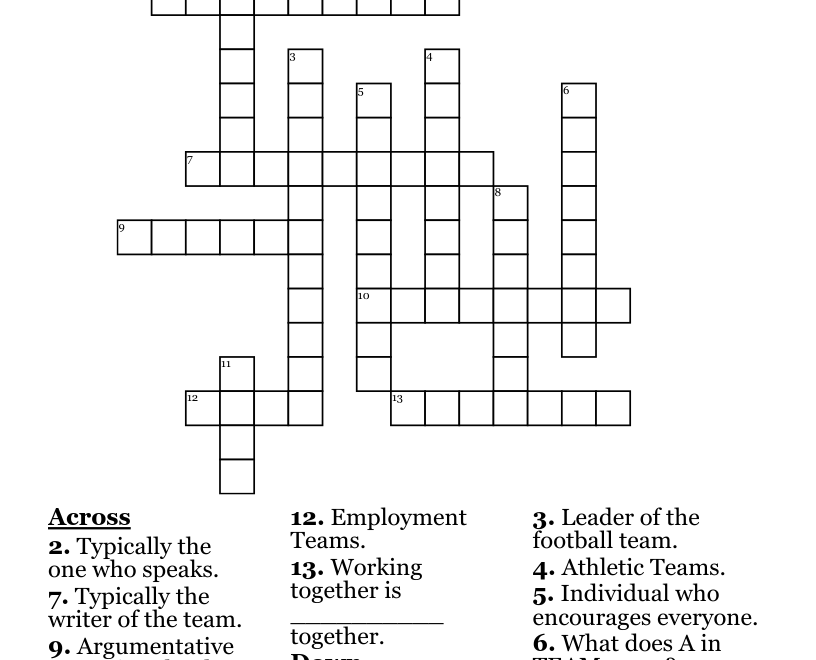 Printable Teamwork Crossword Easy Hard Printable Crossword Puzzles Printable Teamwork Crossword Easy Hard Printable Crossword Puzzles