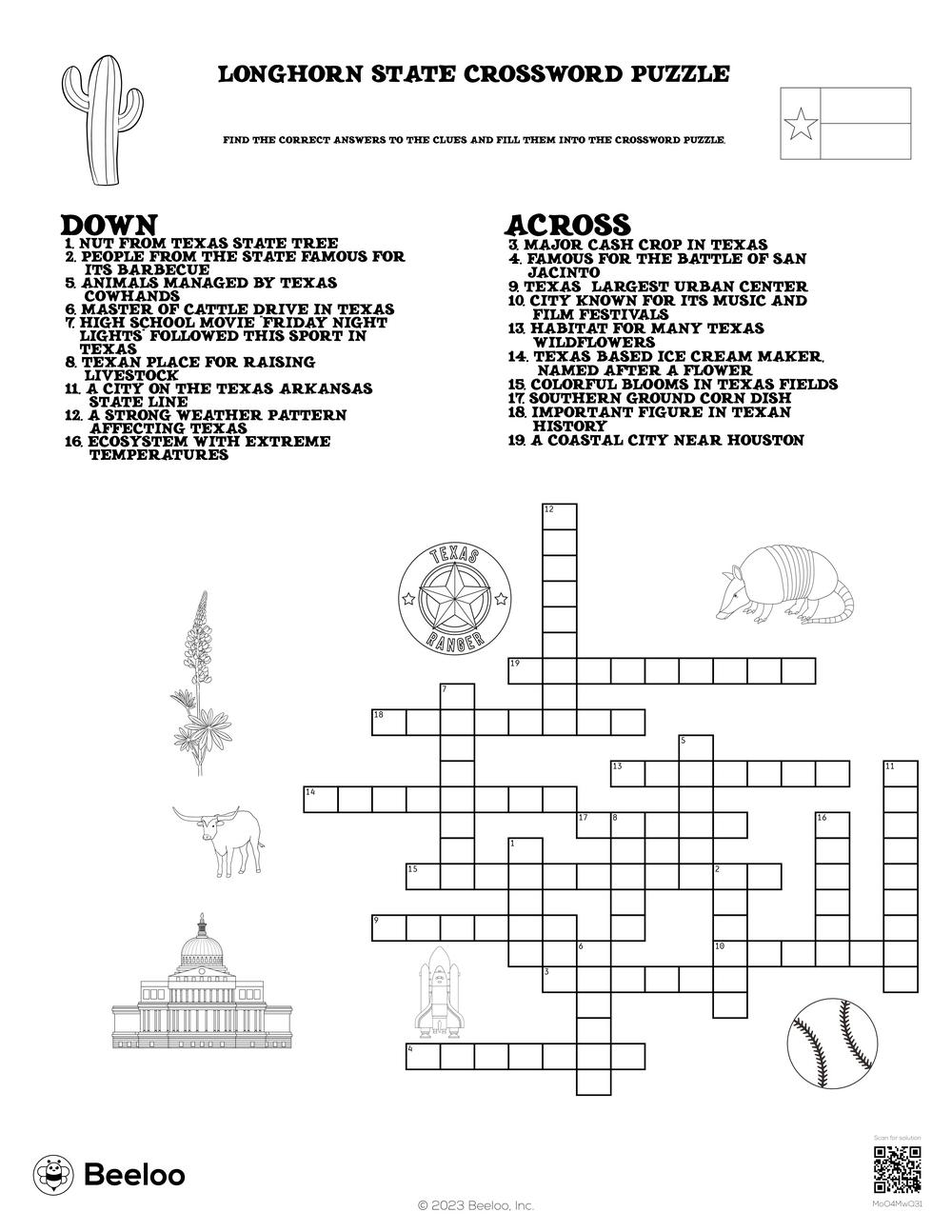 High School Printable Crossword Puzzles