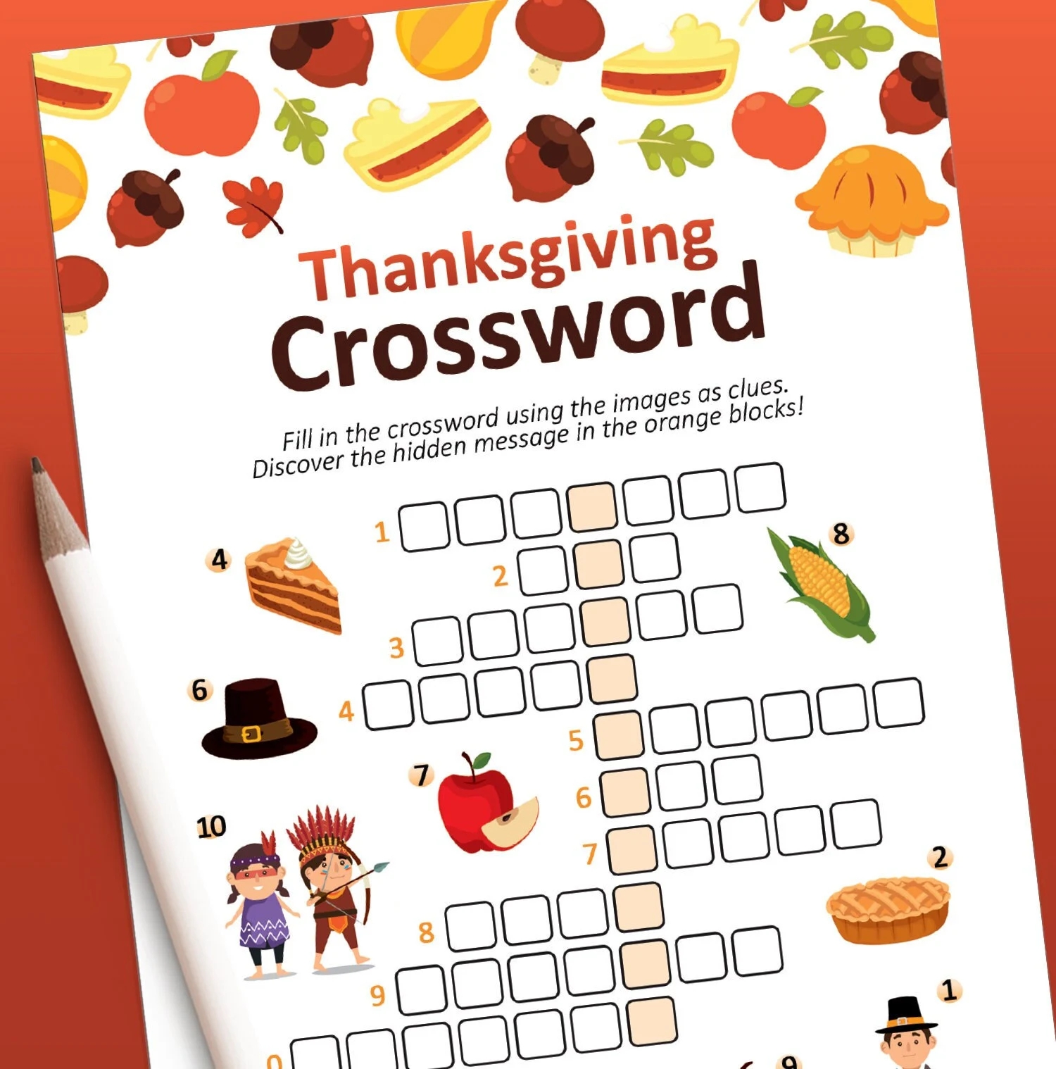 Thanksgiving Games Thanksgiving Printable Crossword Puzzle Fall Games Printable Games Friendsgiving Game Family Games Kids Games Etsy
