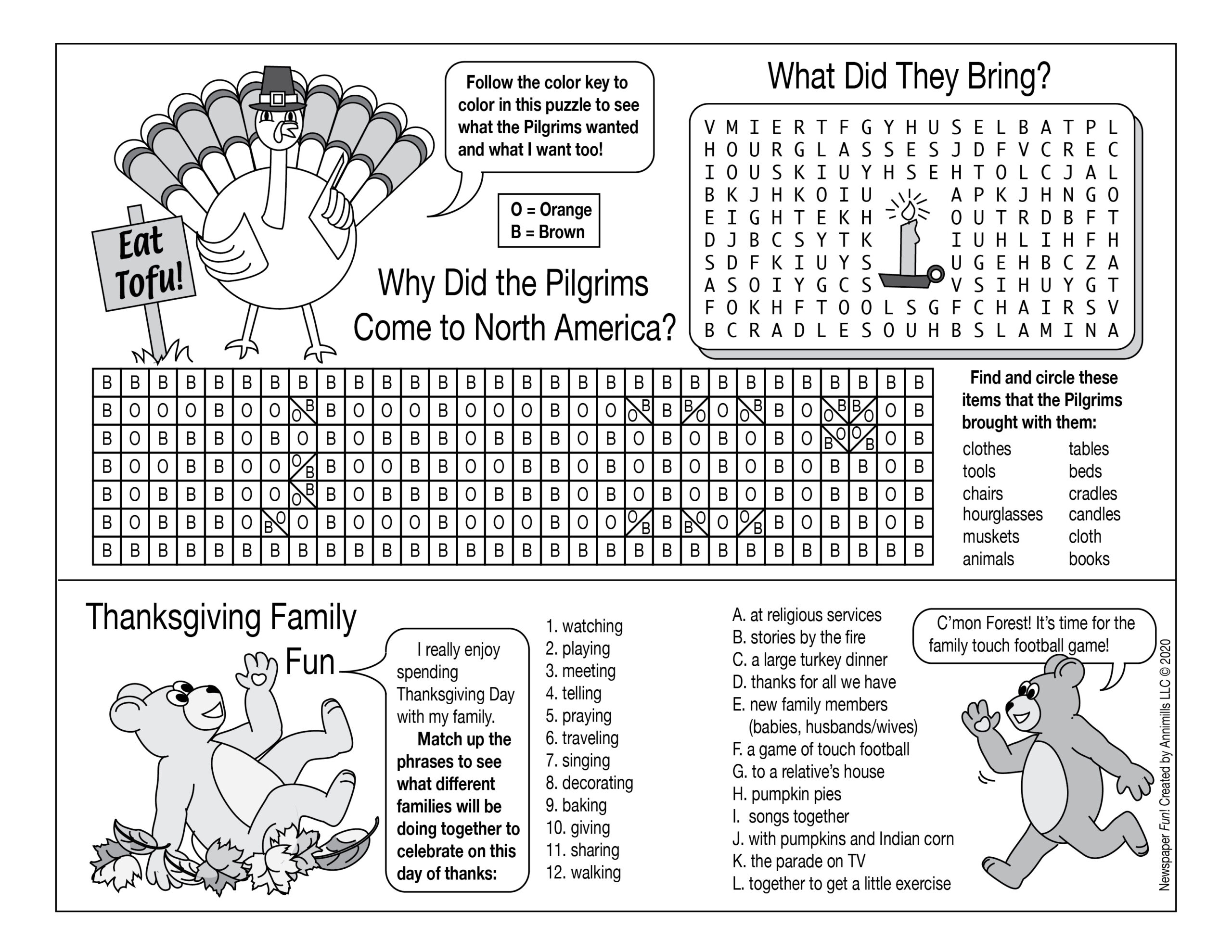 Pilgrims Crossword Puzzle Printable Pilgrims Crossword Puzzle Printable