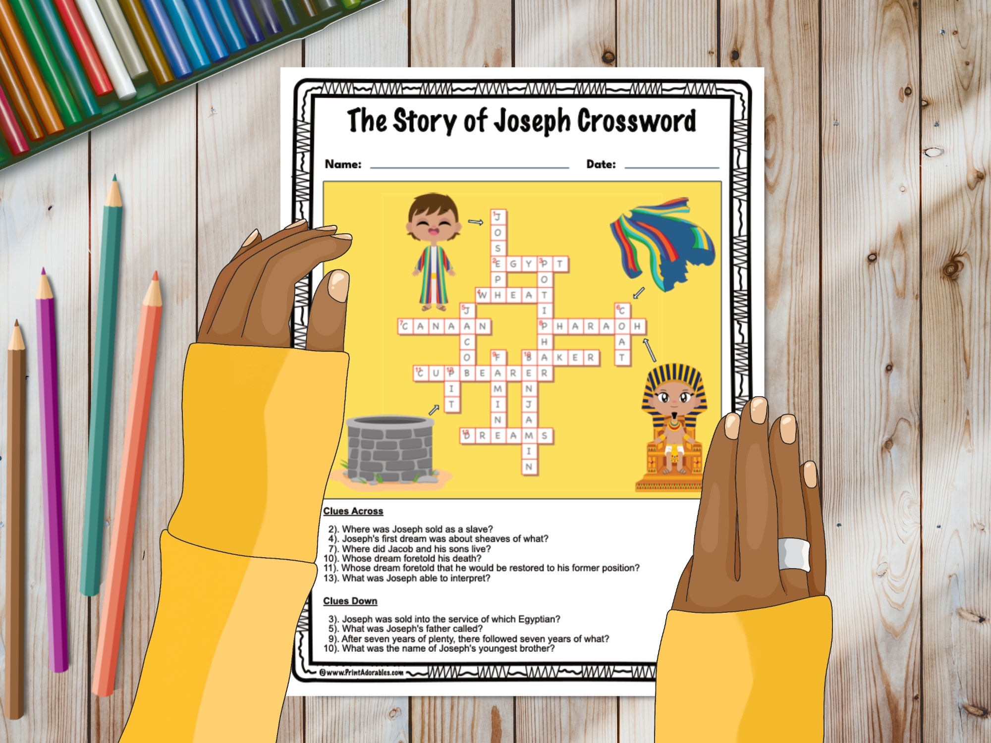 The Story Of Joseph Crossword Puzzle Printable Made By Teachers The Story Of Joseph Crossword Puzzle Printable Made By Teachers