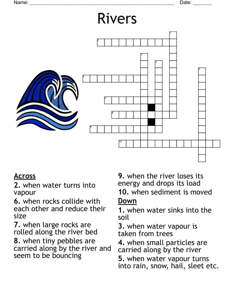 Cycle Of Water Crossword Puzzles Printable
