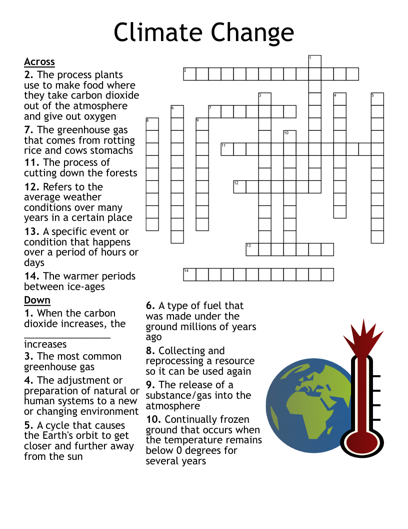The Weather Crossword WordMint The Weather Crossword WordMint