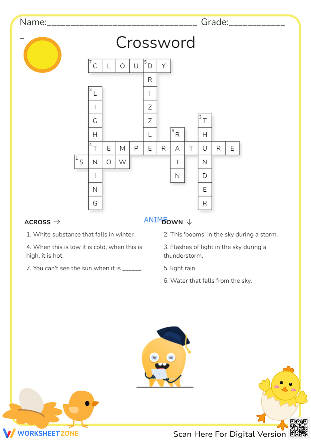 The Weather Crossword Worksheet Worksheets Library The Weather Crossword Worksheet Worksheets Library