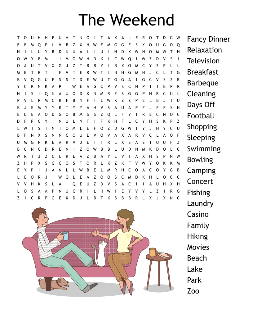The Weekend Word Search WordMint The Weekend Word Search WordMint