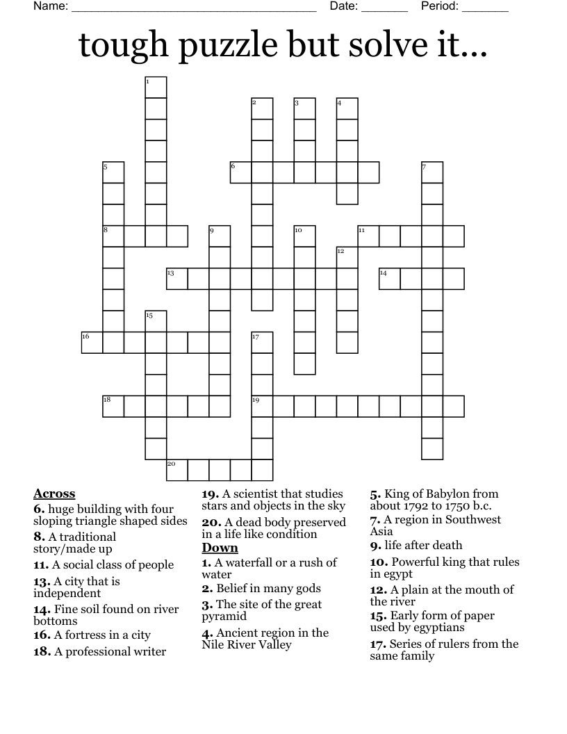 Tough Puzzle But Solve It Crossword WordMint Tough Puzzle But Solve It Crossword WordMint
