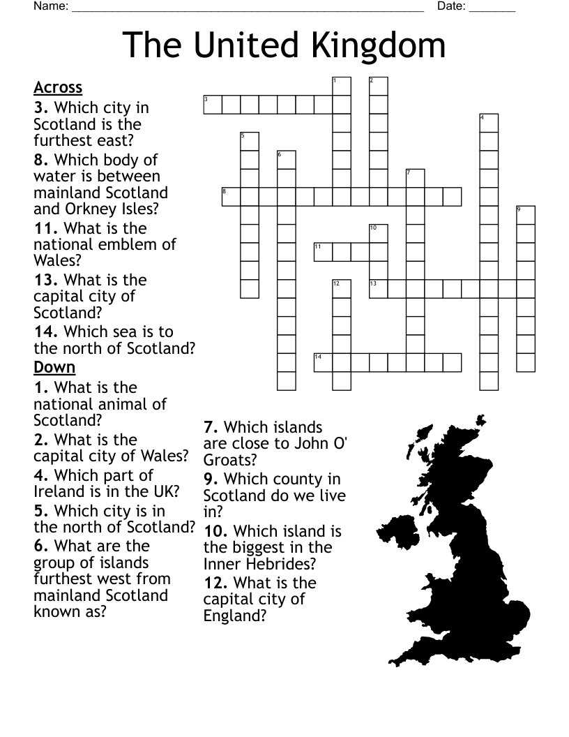 United Kingdom Crossword WordMint
