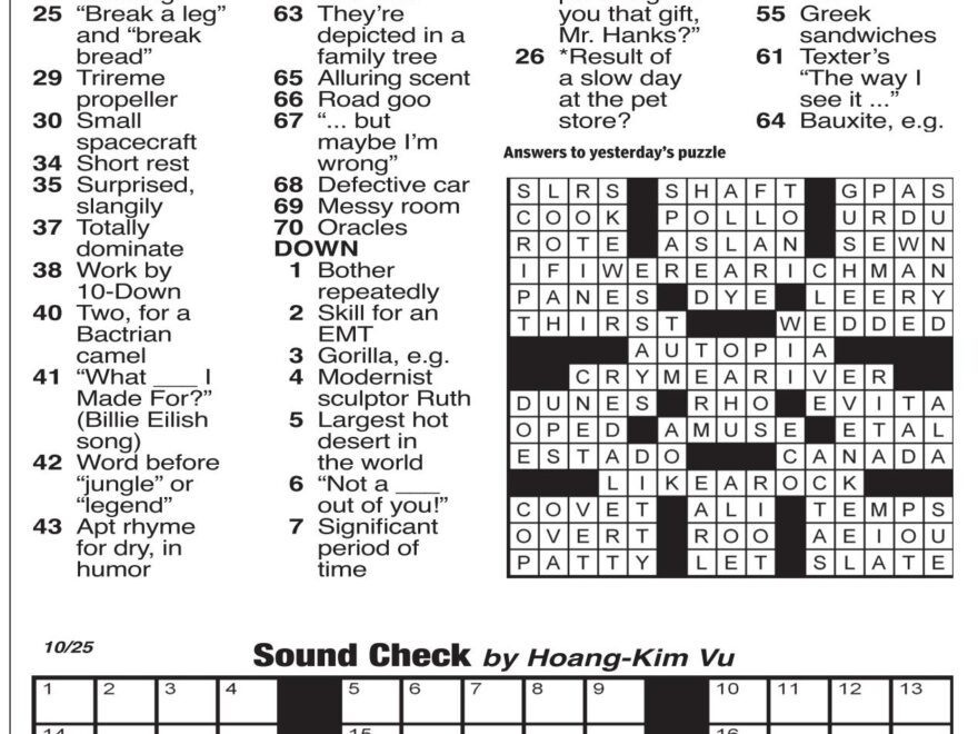 Universal Crossword Puzzles