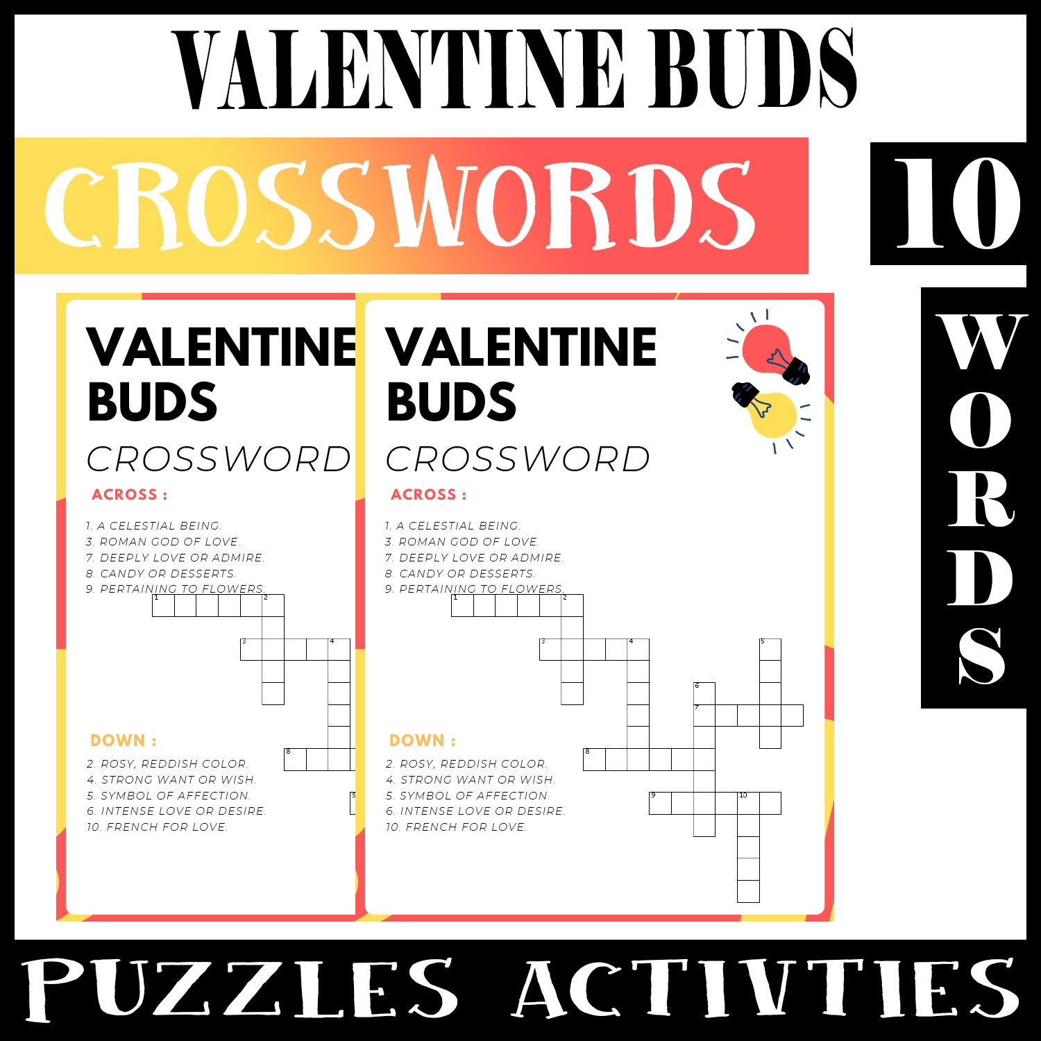 Valentine Buds No Prep Crossword Puzzle Worksheet Activity For Morning Work Made By Teachers Valentine Buds No Prep Crossword Puzzle Worksheet Activity For Morning Work Made By Teachers