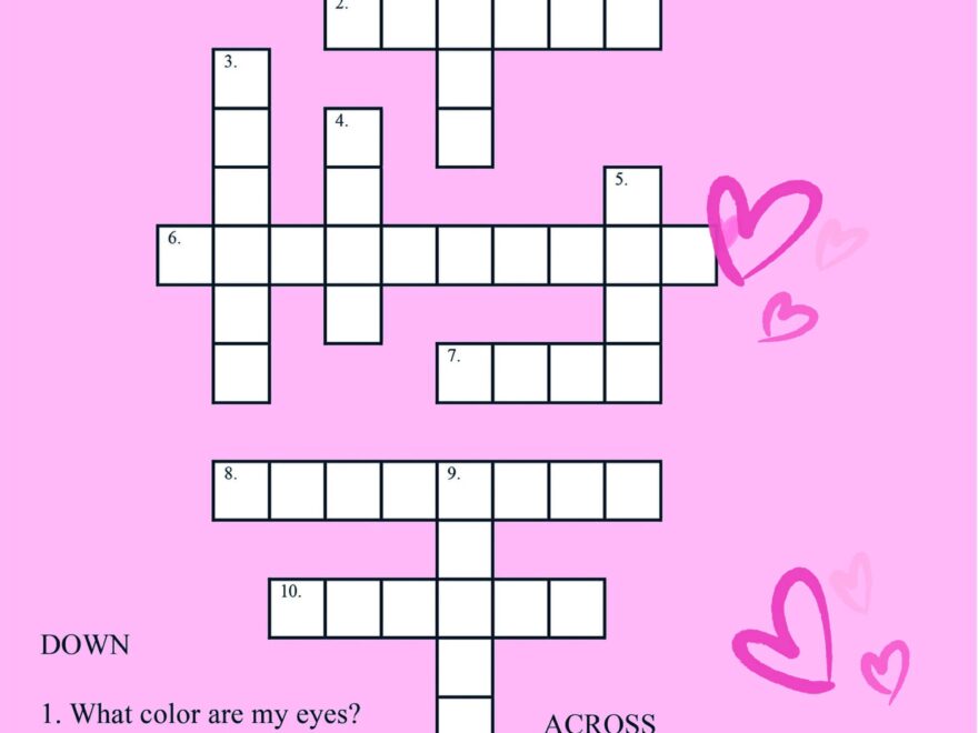 Valentine Crossword Puzzle Printable Crossword Puzzle For Valentine s Day Happy Valentine s Day Digital LGBT Pride Games LGBT Gift Etsy