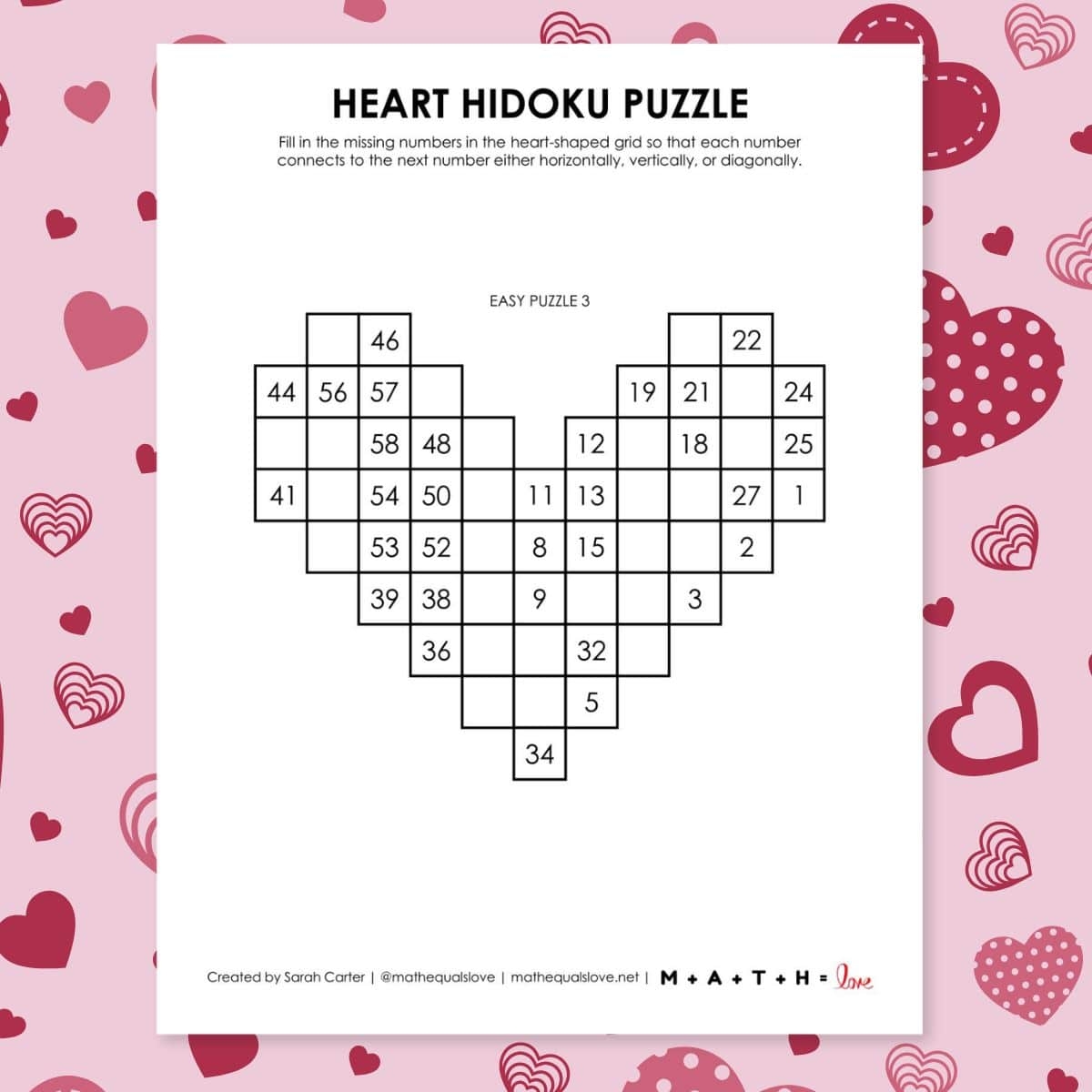 Valentine Crossword Puzzle Printable Valentine Crossword Puzzle Printable