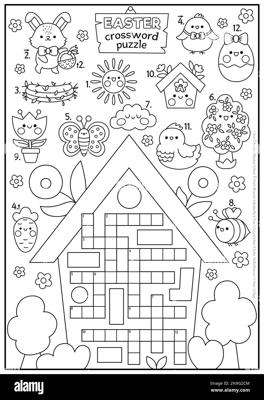 Easter Crosswords Printable Easter Coloring Page Printable Easter Crosswords Printable Easter Coloring Page Printable