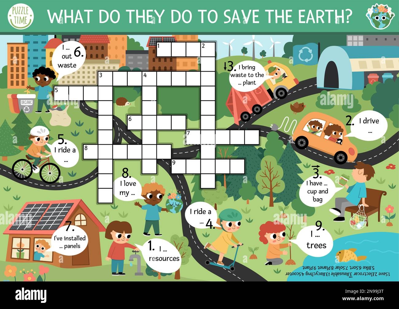 Printable 8x10 Recycle Crossword Puzzle Printable 8x10 Recycle Crossword Puzzle