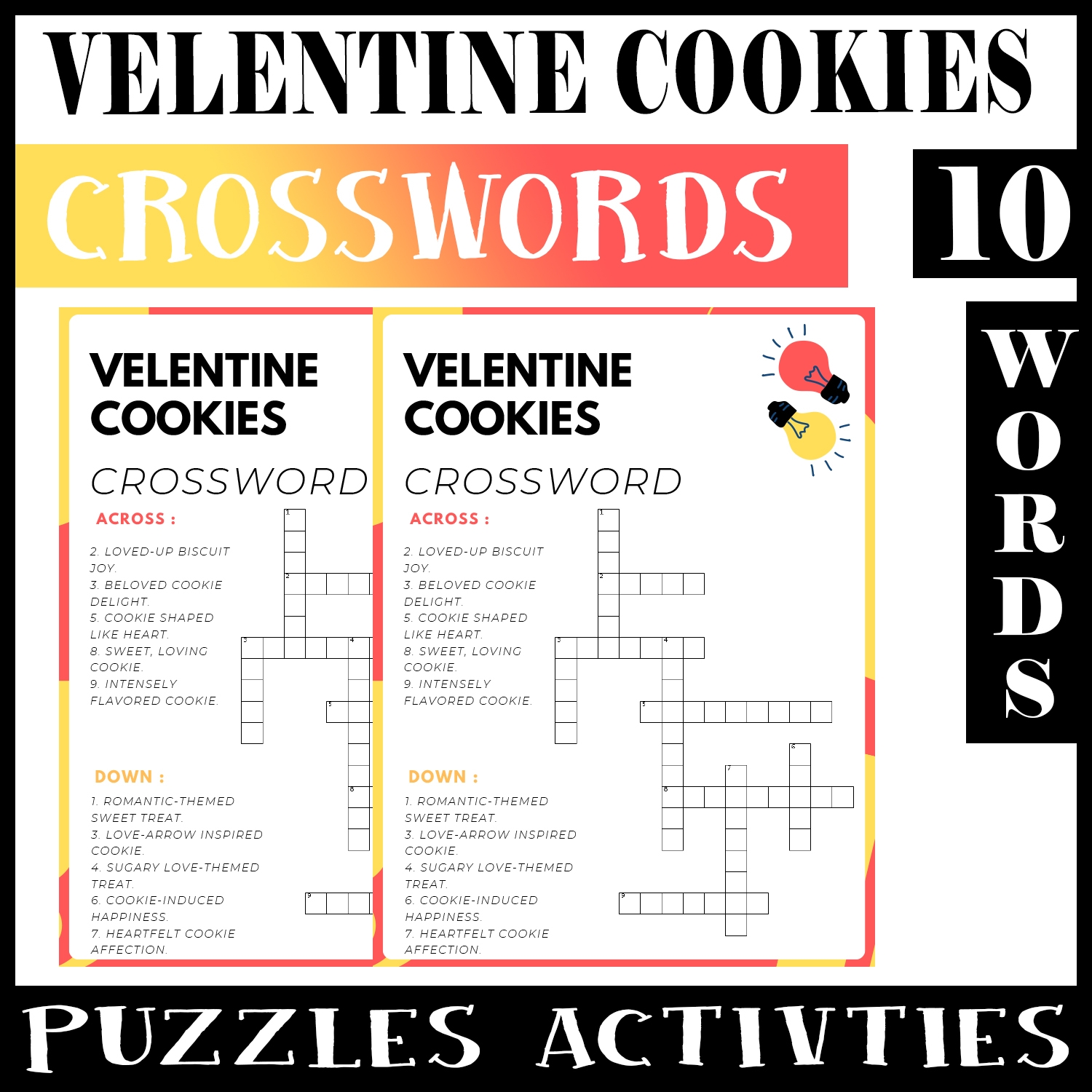 Heart Crossword Puzzle Printables