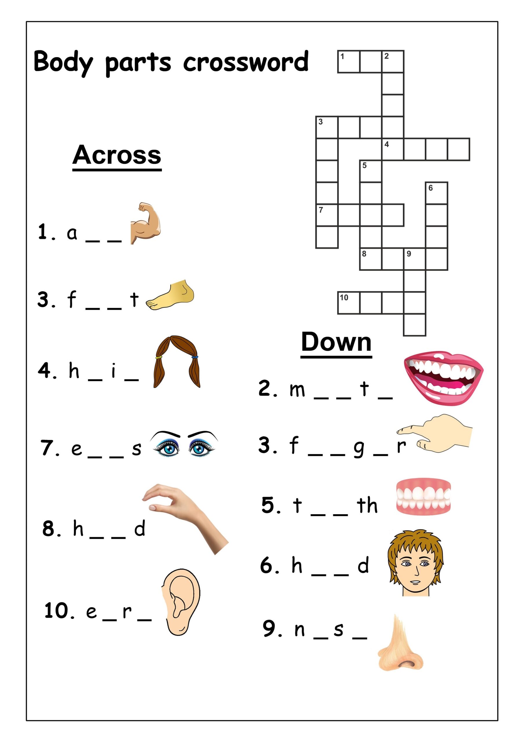 Very Easy Crossword Puzzles For Kids Activity Shelter Very Easy Crossword Puzzles For Kids Activity Shelter