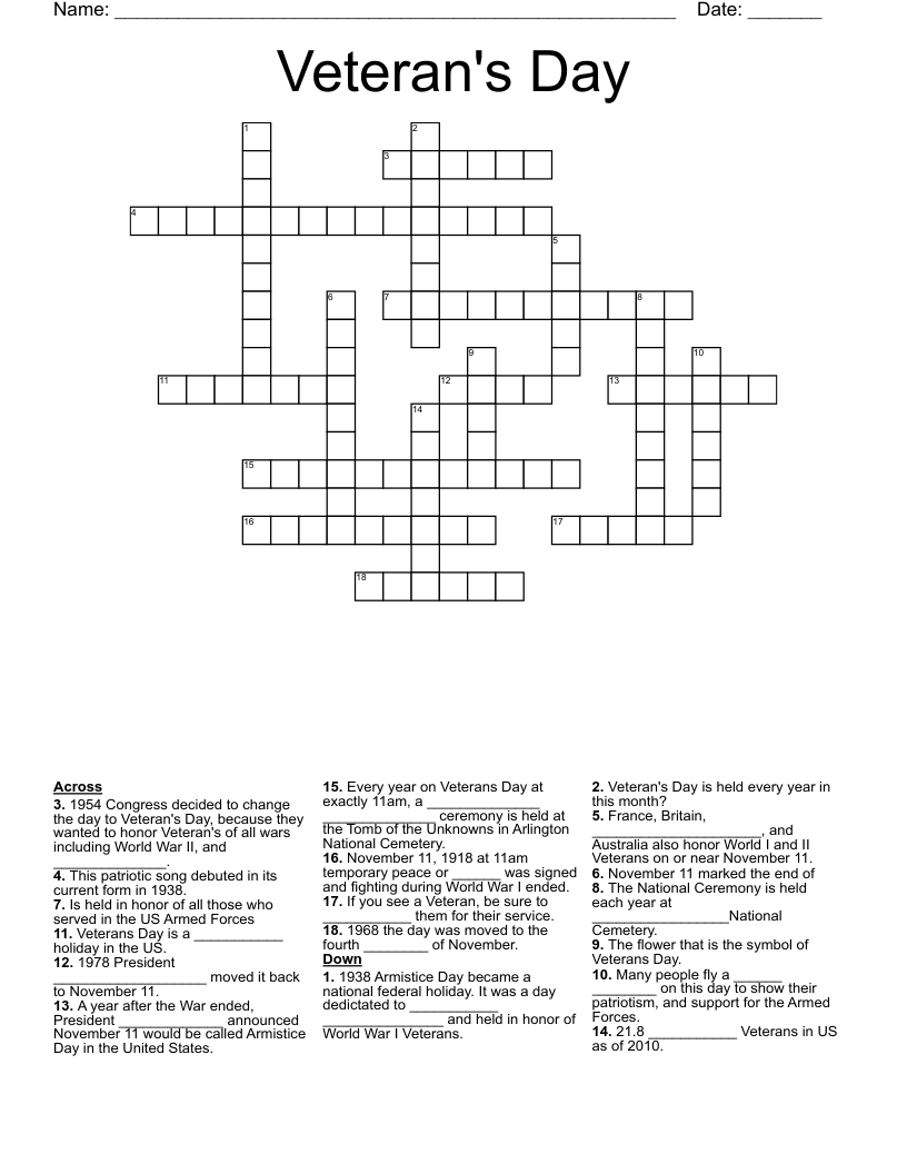 World War Ii Crossword Free Printable World War Ii Crossword Free Printable