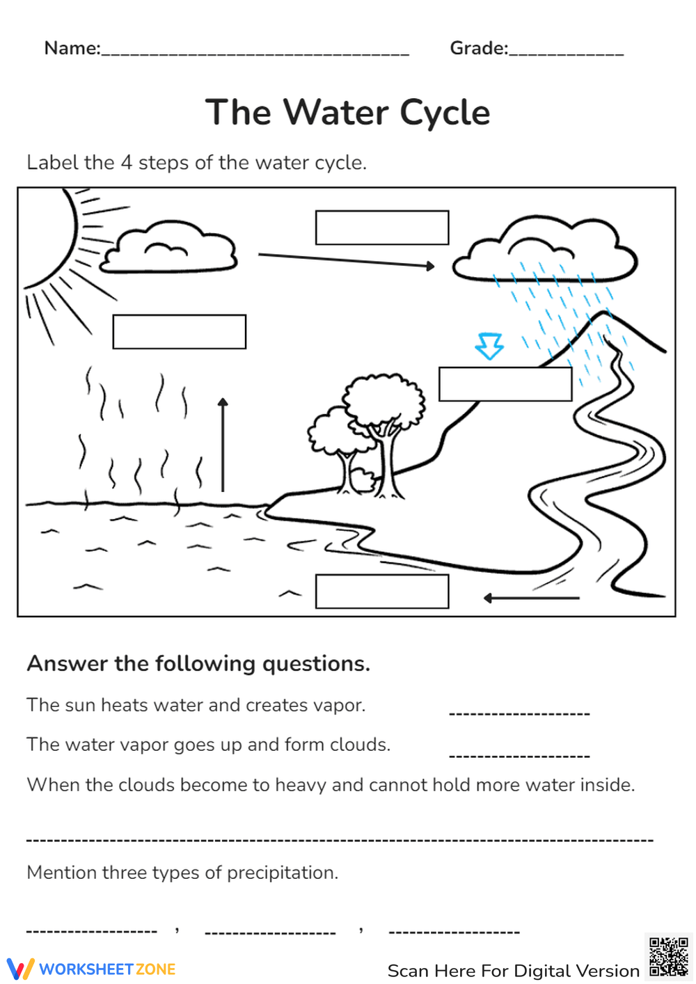 Water Cycle Worksheets