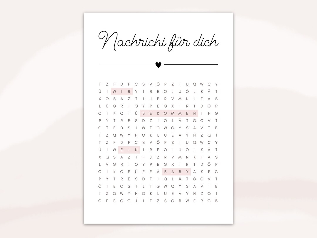 We re Having A Baby Crossword Announce Pregnancy Digital PDF Download Etsy