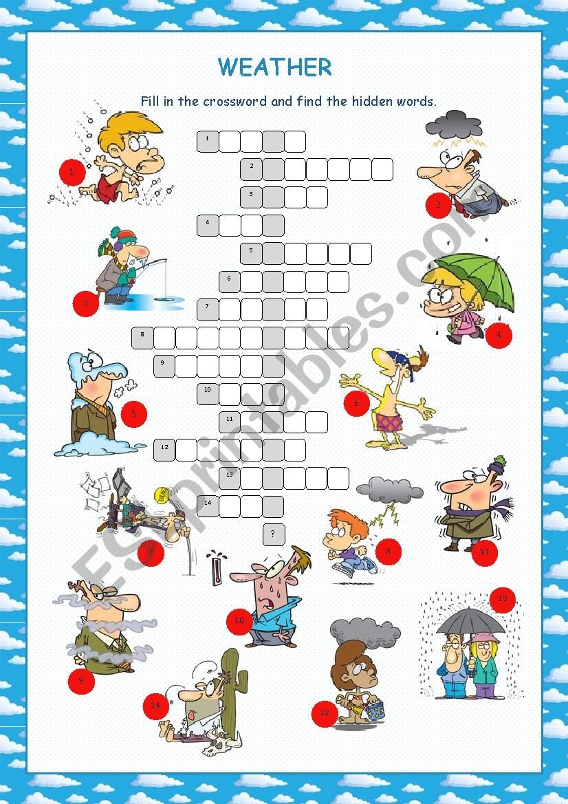 Weather Crossword Puzzle ESL Worksheet By Kissnetothedit Worksheets Library Weather Crossword Puzzle ESL Worksheet By Kissnetothedit Worksheets Library