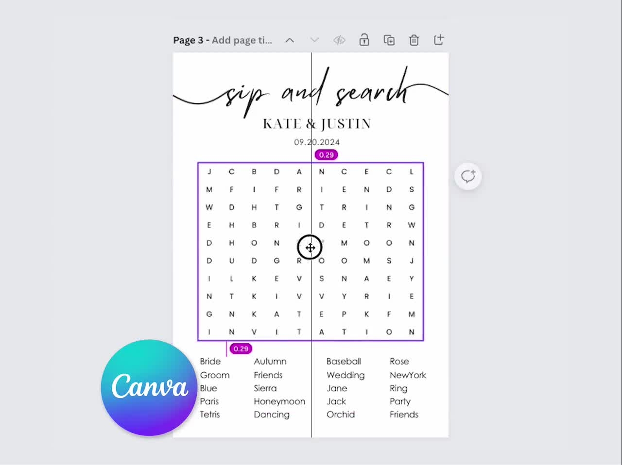 Wedding Small Sip Search Word Search Puzzle Template 5x7 Word Wall Game Bridal Shower Fully Editable Party Game Template WG106 Etsy Wedding Small Sip Search Word Search Puzzle Template 5x7 Word Wall Game Bridal Shower Fully Editable Party Game Template WG106 Etsy