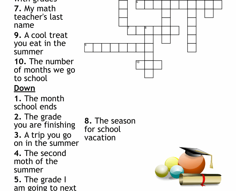 Welcome To Third Grade Crossword WordMint