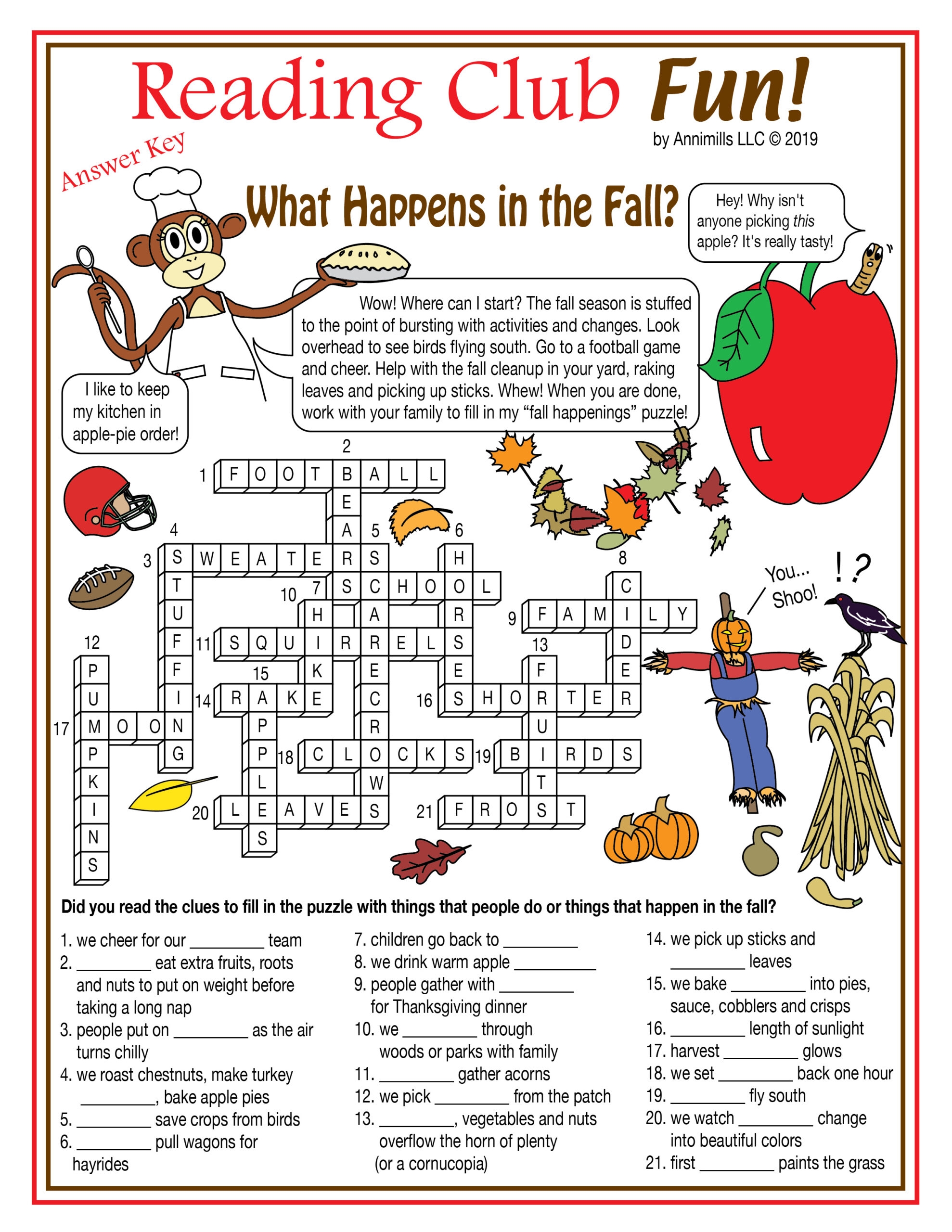 What Happens In The Fall Printable Crossword Puzzle Made By Teachers What Happens In The Fall Printable Crossword Puzzle Made By Teachers