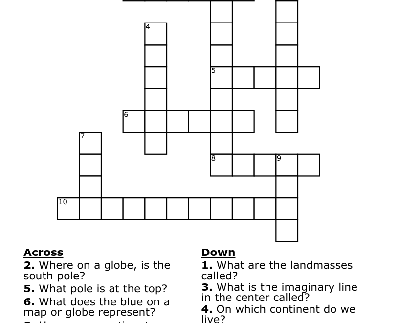 What Is Geography Crossword WordMint