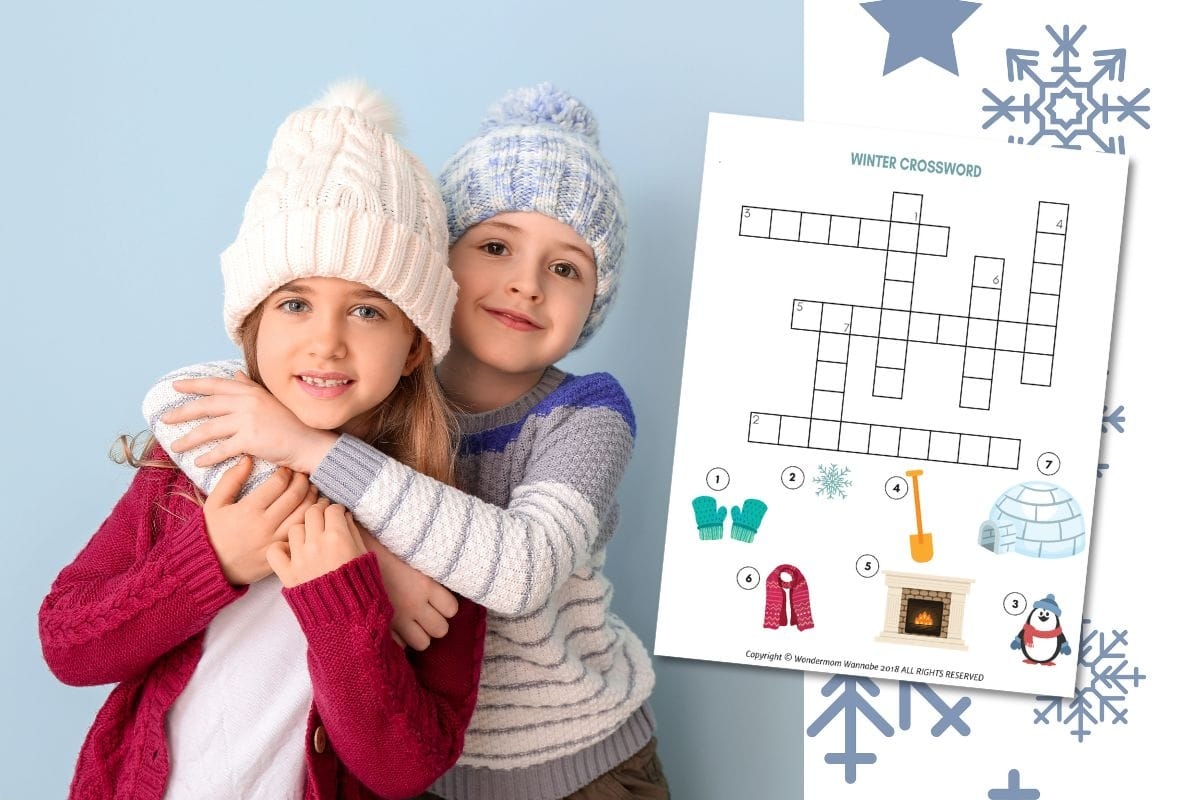 Winter Crossword Puzzle For Kids Winter Crossword Puzzle For Kids