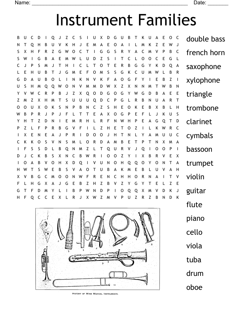 Woodwind Instruments Crossword WordMint