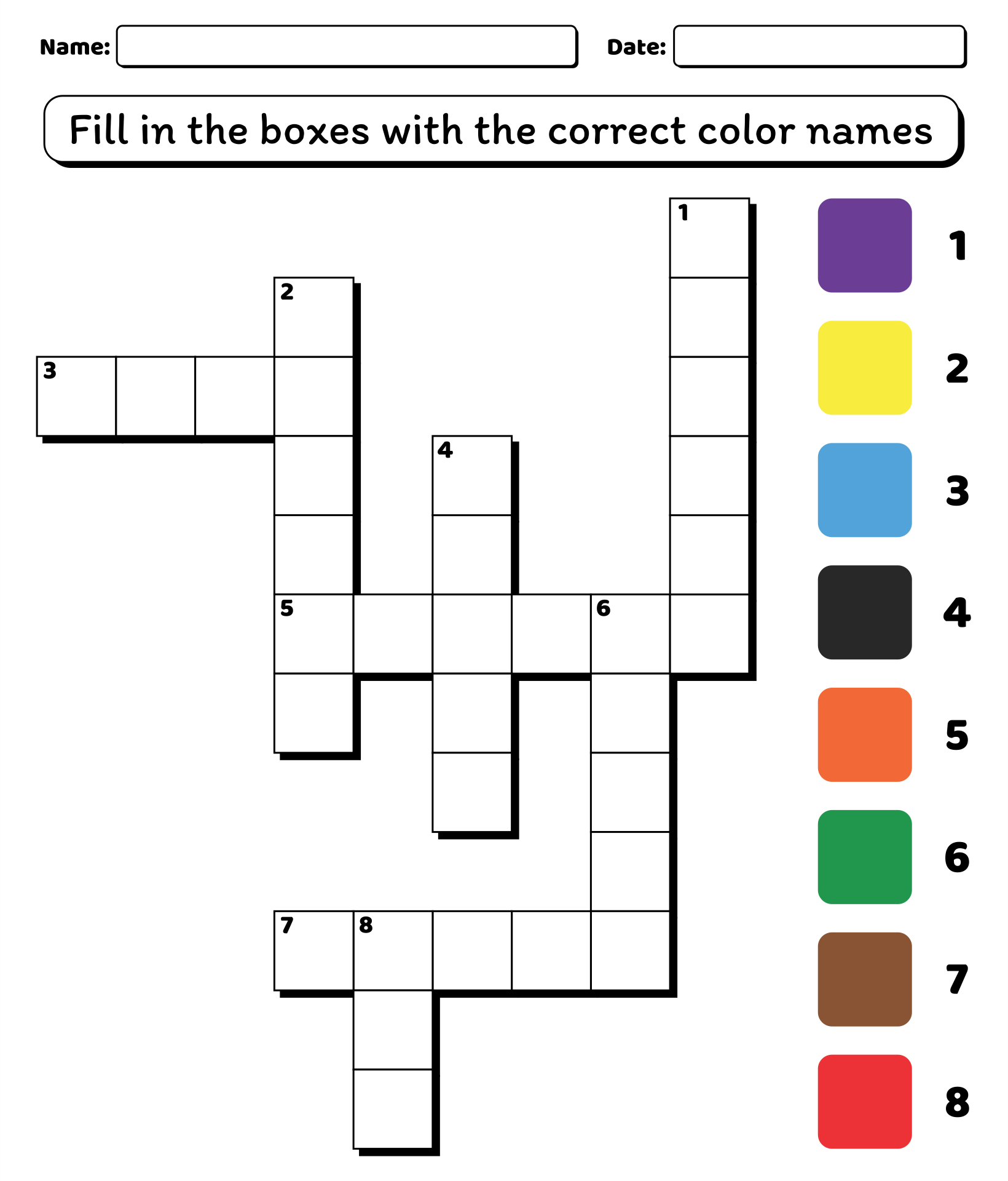 Printable Easy Crosswords