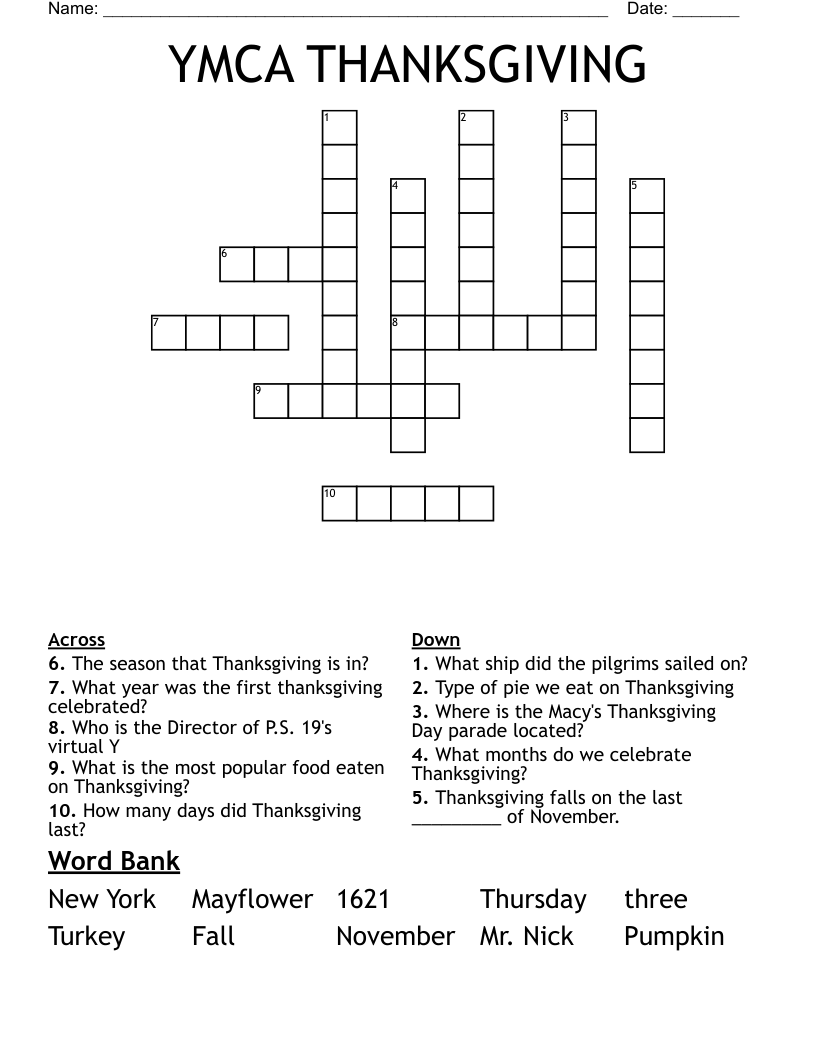 Free Printable Thanksgiving Crossword Puzzles Free Printable Thanksgiving Crossword Puzzles