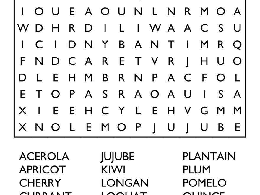 10 Free Printable Word Search Puzzles