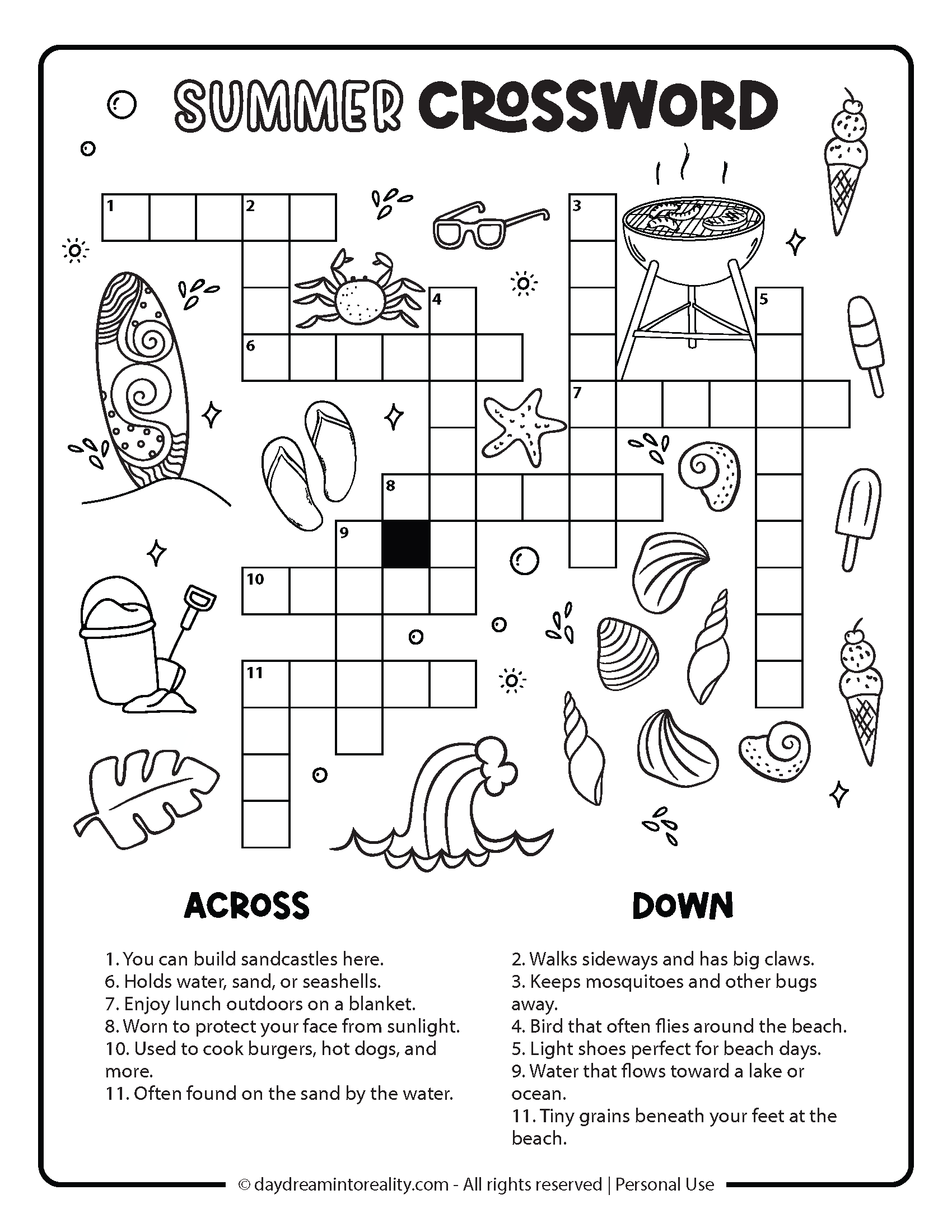 10 Summer Crossword Puzzles Free Printable PDFs From Easy To Advanced Daydream Into Reality 10 Summer Crossword Puzzles Free Printable PDFs From Easy To Advanced Daydream Into Reality