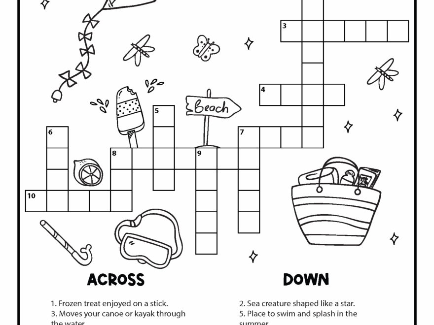 10 Summer Crossword Puzzles Free Printable PDFs From Easy To Advanced Daydream Into Reality
