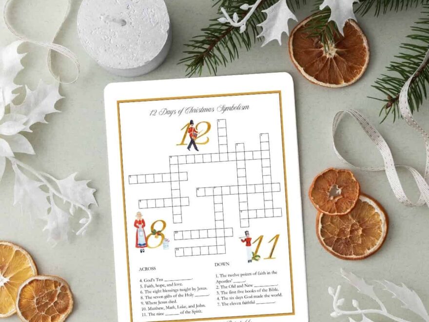 12 Days Of Christmas Crossword Puzzles Free Printable Once Upon A Printable