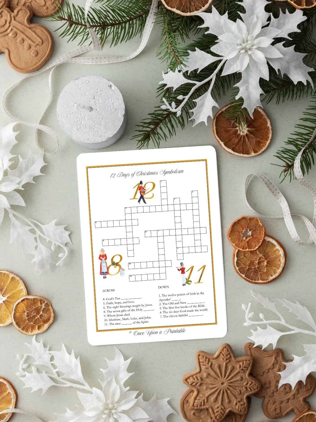 12 Days Of Christmas Crossword Puzzles Free Printable Once Upon A Printable 12 Days Of Christmas Crossword Puzzles Free Printable Once Upon A Printable