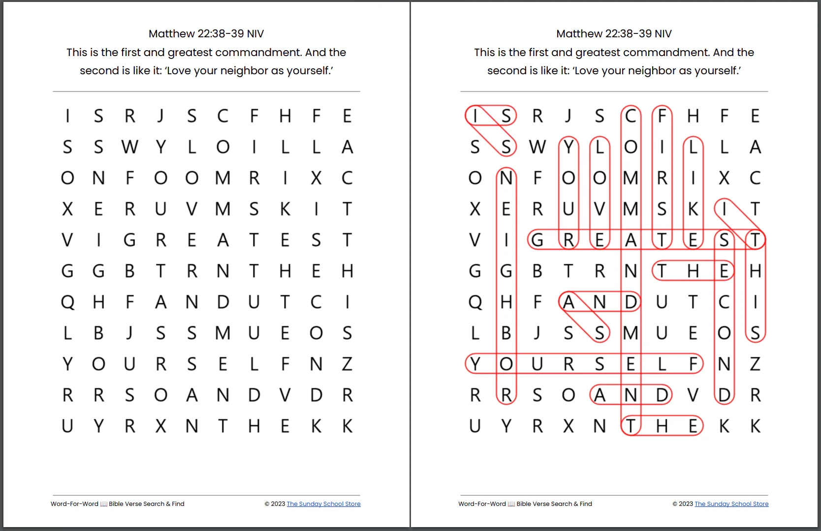 25 Free Bible Word Search Puzzles PDF Printable Download Sunday School Store
